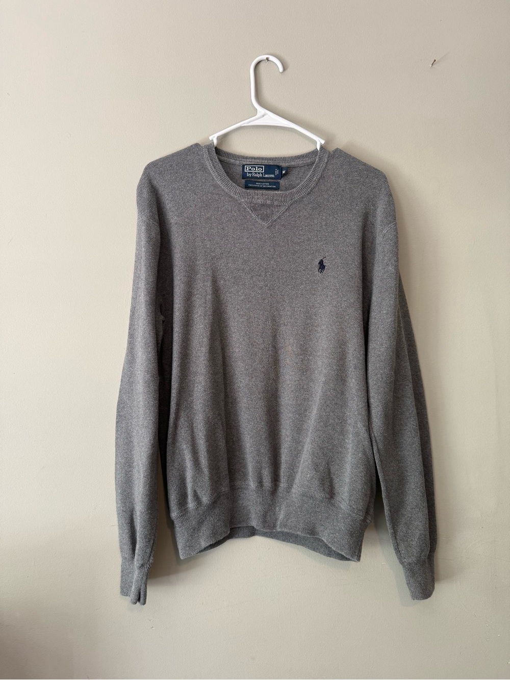 Polo by Ralph Lauren Gray Crewneck sweater/ Sweatshirt with Navy Pony
